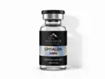 Northwest Peptides Epitalon 50mg vial — front label with Research Use Only and purity information.