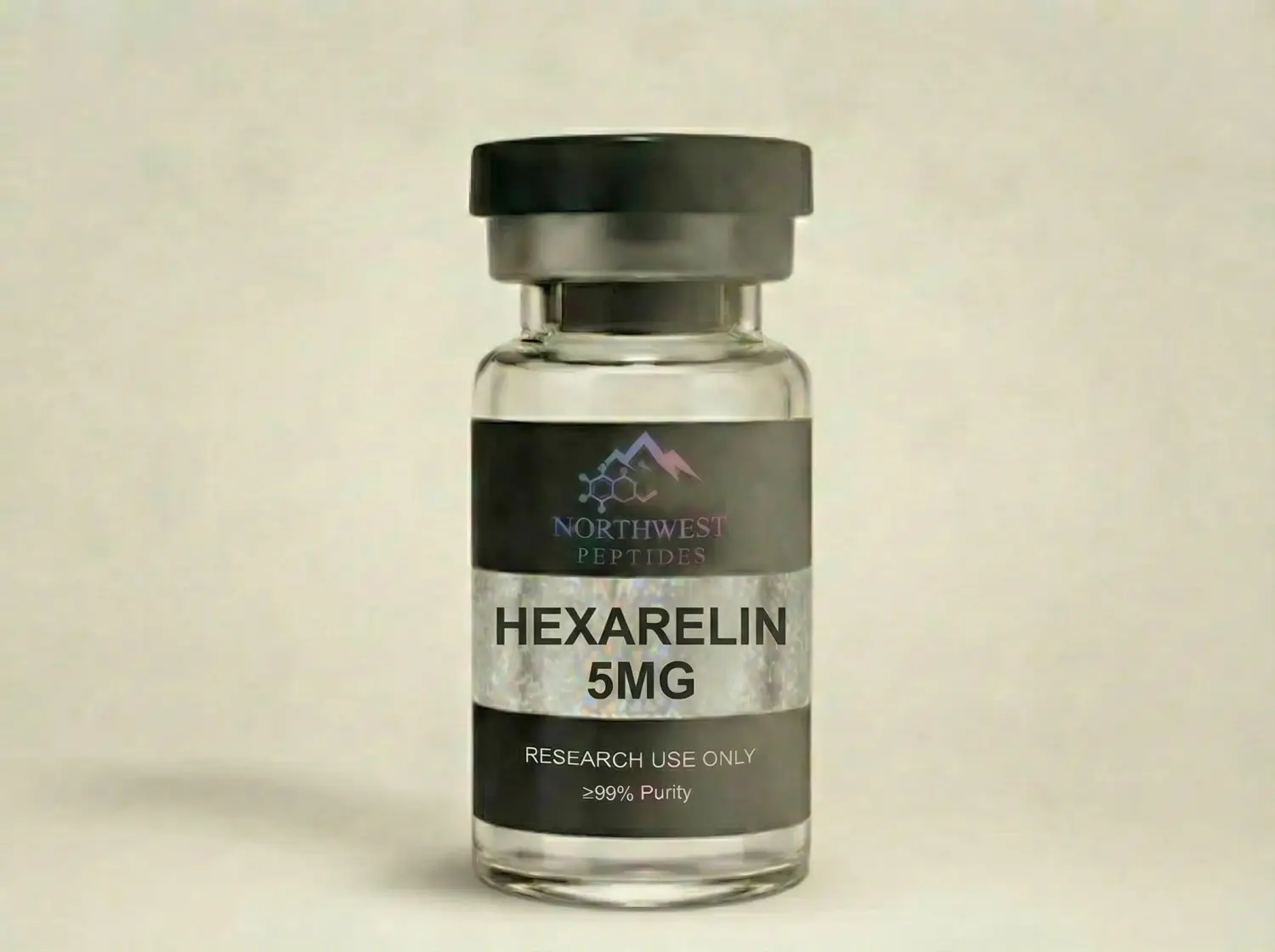 Hexarelin research peptide vial – lyophilized powder (RUO)