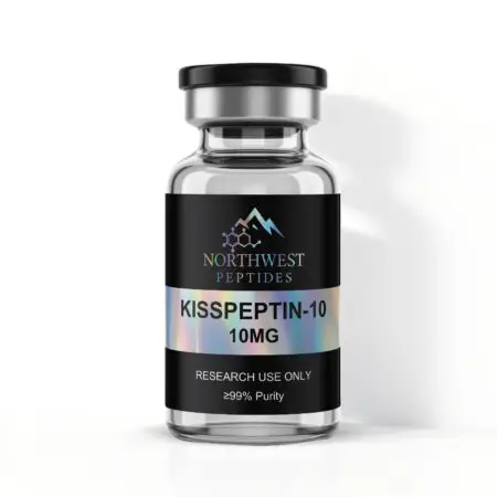 Northwest Peptides Kisspeptin-10 10mg vial with holographic label, Research Use Only, ≥99% purity