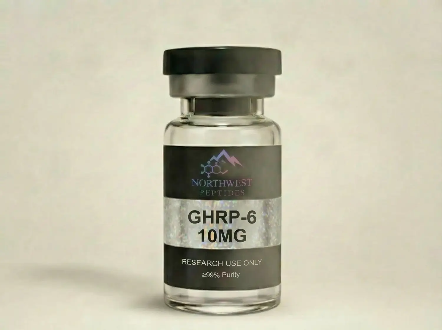 GHRP-6 research peptide vial (RUO)