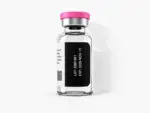 eBac Bacteriostatic Water 30mL vial — side angle with lot number and expiration label