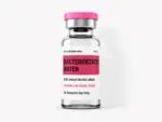 eBac Bacteriostatic Water 30mL vial — front label showing 0.9% benzyl alcohol and Research Use Only information