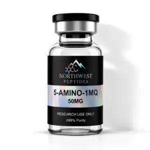 Northwest Peptides — Holographic back label with QR code, Research Use Only and purity information