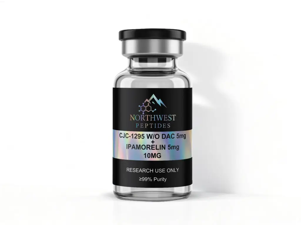 CJC-1295 No DAC + Ipamorelin research peptide blend 10mg vial - Northwest Peptides