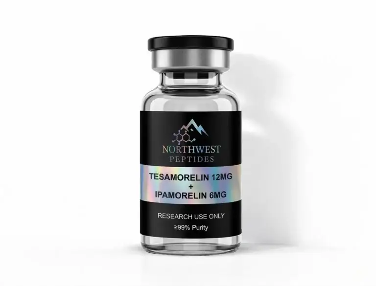 Tesamorelin 12mg + Ipamorelin 6mg 12mg+6mg lyophilized research peptide vial